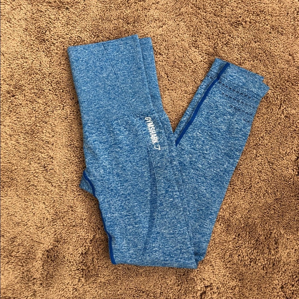 Gymshark blue marl seamless leggings. Full length